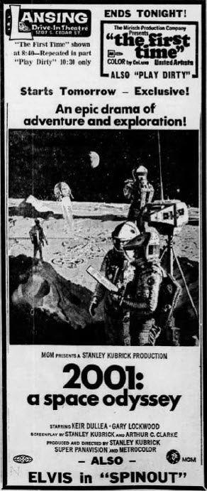 Lansing Drive-In Theatre - Ad June 10 1969